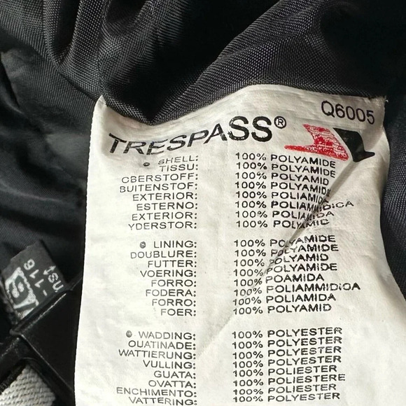 Trespass Bib Overall Pants Kids Size 5/6 Insulated Ski Snowboard Winter Black - Picture 8 of 12